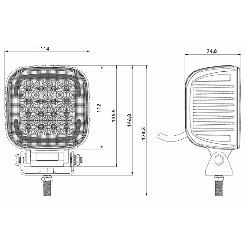 LED Flextra Quad 80W work light