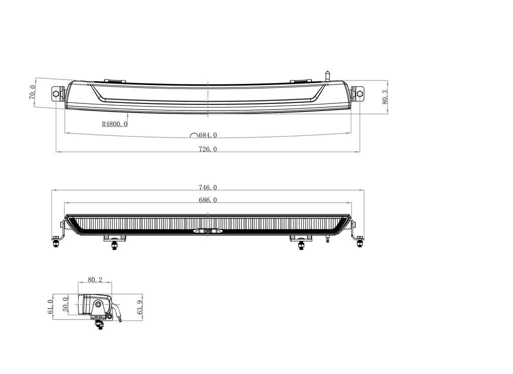 LED bar OZZ XB1 P27”
