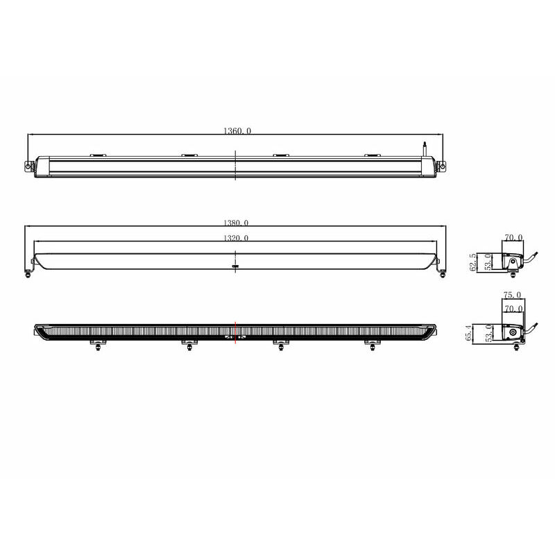 LED bar OZZ XB1 P52” White