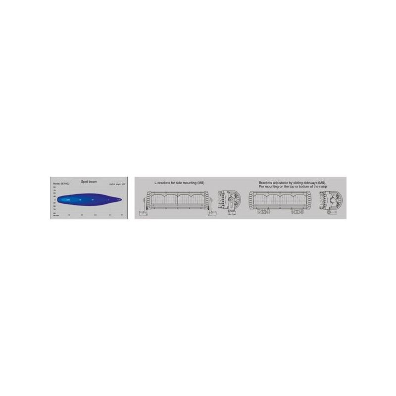 LED curved reflector bar 317 mm