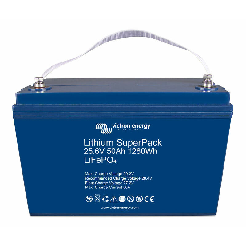 Lithium LiFePO4 SuperPack 25,6V/50Ah (M8) battery