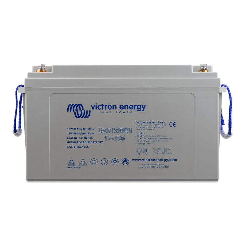 12V/106Ah Lead Carbon Battery with threaded insert terminals (M8)