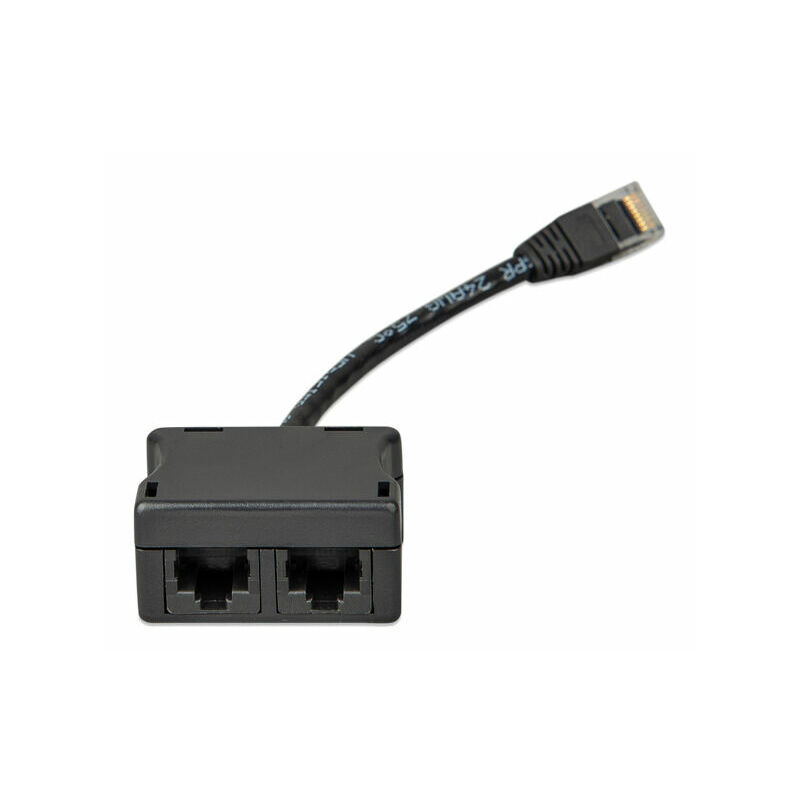 RJ45-splitter 1xRJ45 male/15cm cable/2xRJ45 female