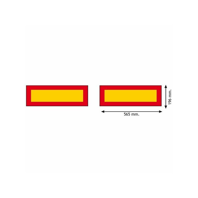 Reflective plate kit trailer - 2 pieces (self-adhesive)