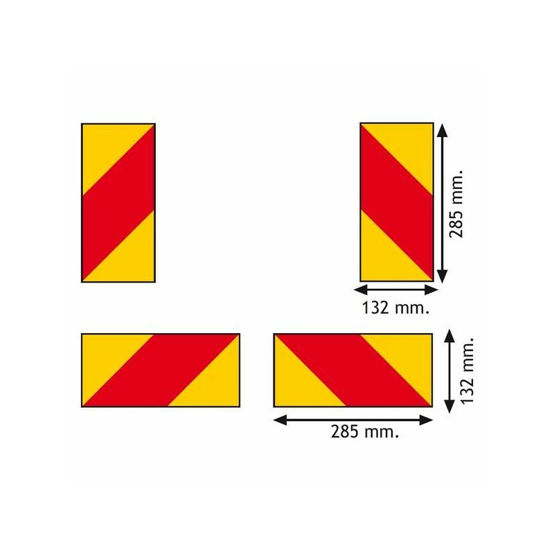 Reflective plate kit truck - 4 pieces (self-adhesive)