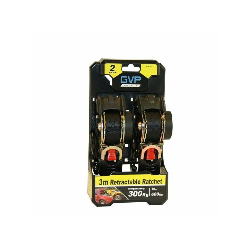 Retractable lashing with S-hook, set 2 pcs.