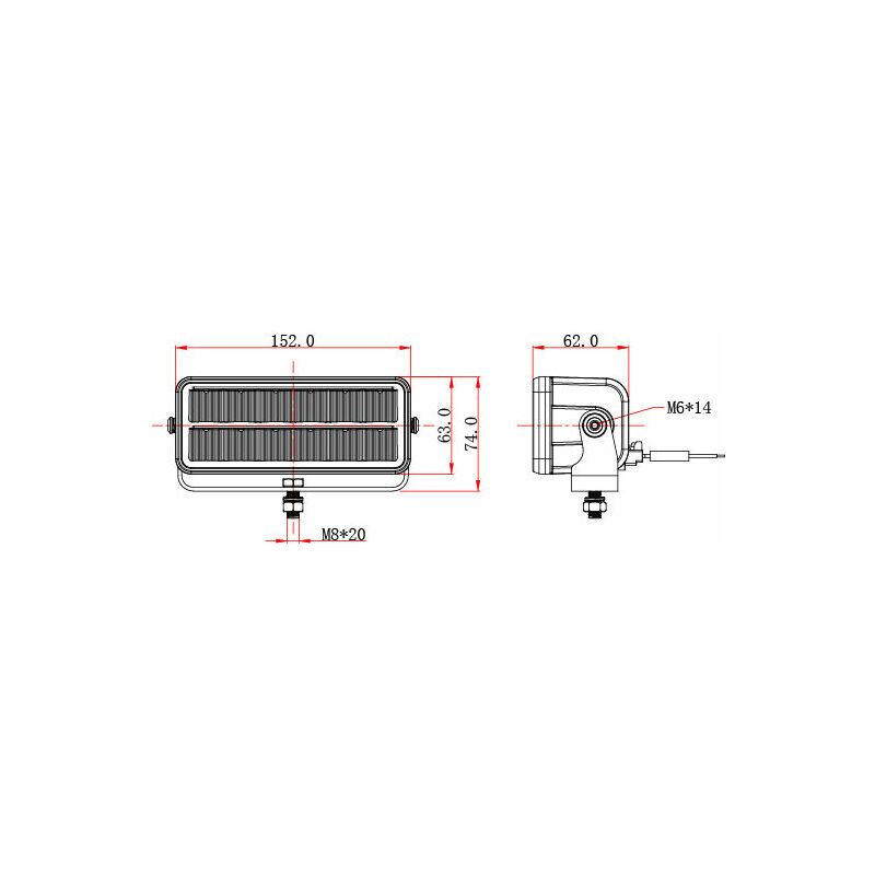 Auxiliary driving lamp Flextra REC Spot LED 60W