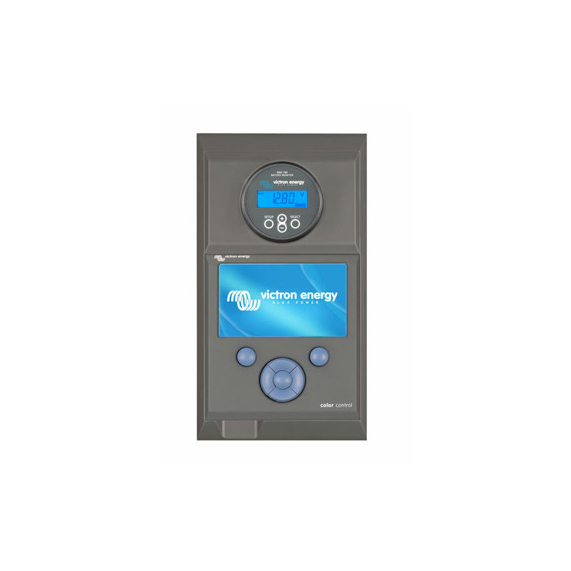 Wall mounted enclosure: Color Control GX, BMV, MPPT