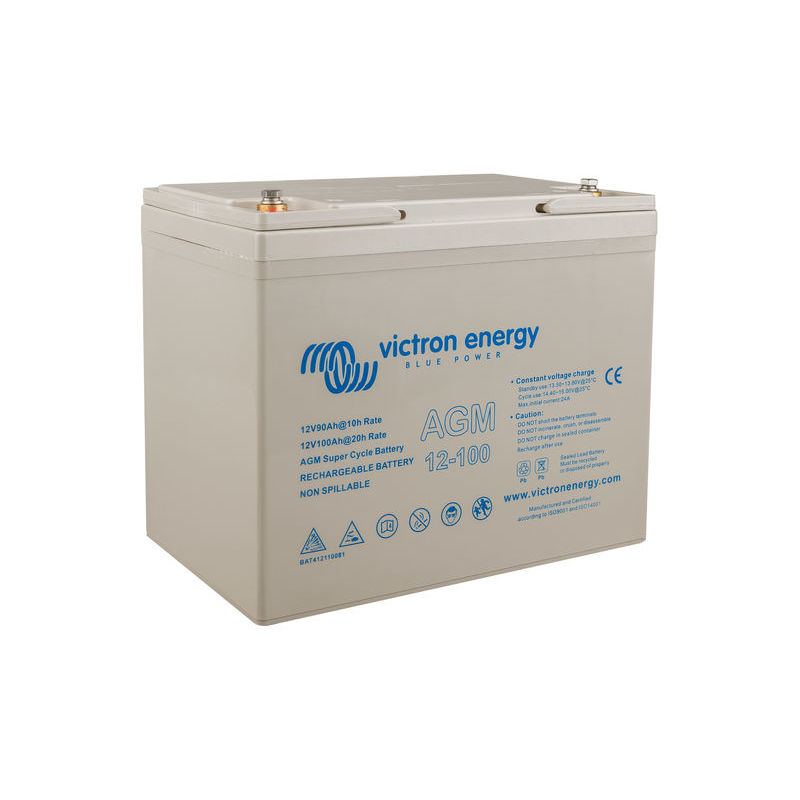 Battery AGM Super Cycle 12V/100Ah with threaded insert terminals (M6)