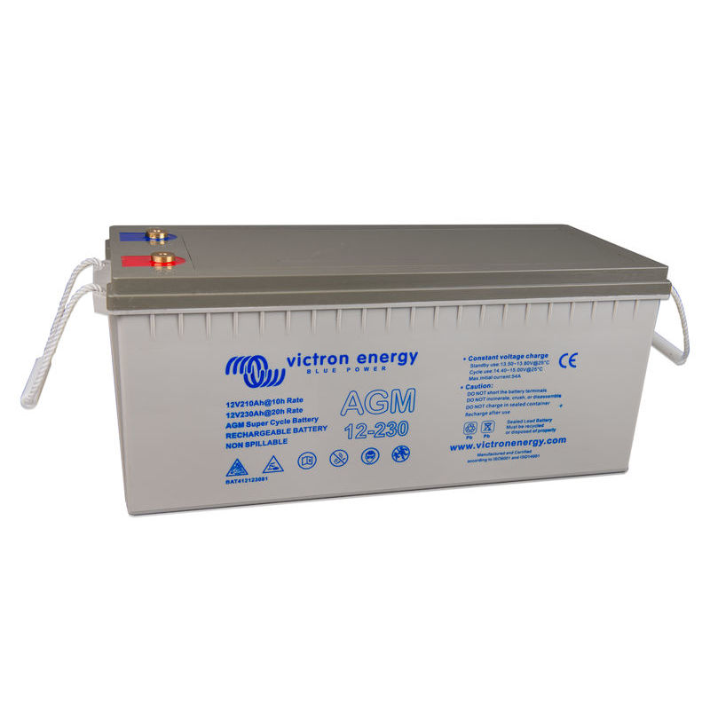 Battery AGM Super Cycle 12V/230Ah with threaded insert terminals (M8)