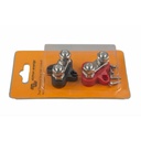 Dual Terminal Stud M8-linked set (1 red/1 black)