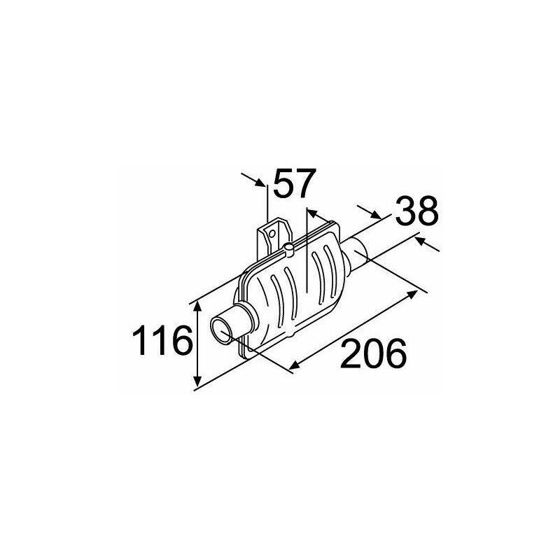 Exhaust silencer D38