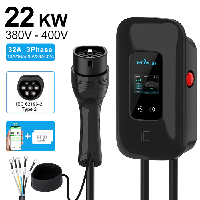 EVniculus Wallbox 22kW w/ WiFi RFID