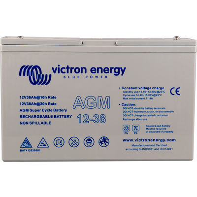 [BAT412038081] Akumulators AGM Super Cycle 12V/38Ah ar vītņu spailēm (M5)