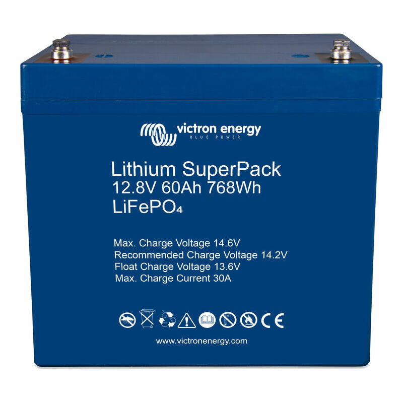 Litija LiFePO4 SuperPack 12,8V/60Ah (M6) akumulators