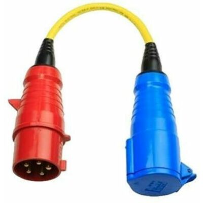 [SHP307700300] Adapter Cord 32A/3 to single ph.-CEE Plug 5P/CEE Coupling 3P