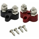 Dual Terminal Stud M8-linked set (1 red/1 black)