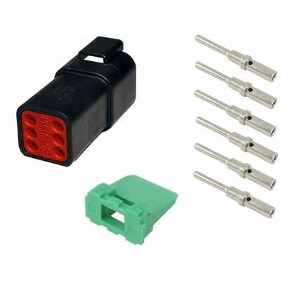 [594036] Deutsch connector male 6-pin DT04-6P-CE02-KIT