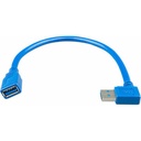 USB extension cable 0,3m one side right angle