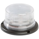 B16 LED bākuguns 130mm 8x3W oranža, balts stikls